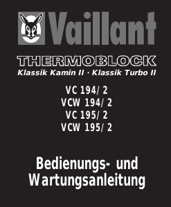 Bedienungsanleitung Vaillant VCW 195/2 Gasboiler