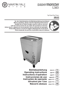 Bedienungsanleitung Papermonster L163 Aktenvernichter