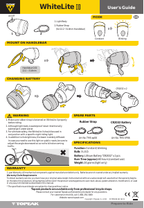 Manual Topeak WhiteLite II Bicycle Light