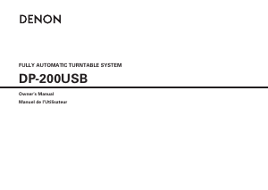 Manual Denon DP-200USB Turntable