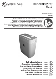 Bedienungsanleitung Papermonster M110 Aktenvernichter