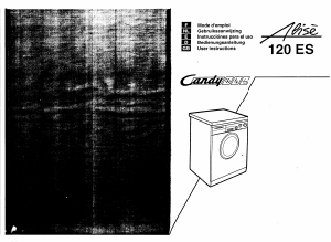 Manual Candy Alise 120 ES Washer-Dryer