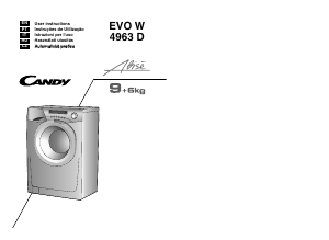 Manual Candy Alise EVO W 4963 D Máquina de lavar e secar roupa