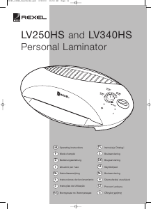 Manual de uso Rexel LV250HS Plastificadora