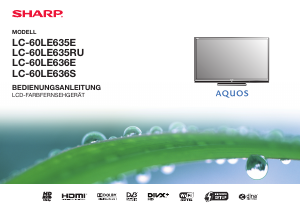 Bedienungsanleitung Sharp AQUOS LC-60LE635E LCD fernseher