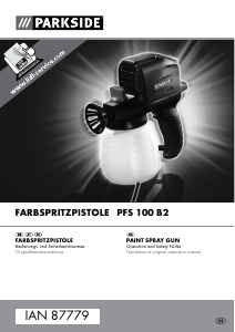 Manual Parkside PFS 100 B2 Paint Sprayer