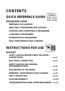 Manual Whirlpool AWZ 3309 Dryer