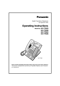 Manual Panasonic KX-T7633 Phone