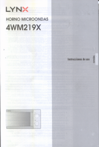 Manual de uso Lynx 4WM219X Microondas