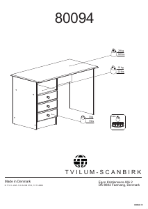 Bedienungsanleitung JYSK Morud (120x72x57) Schreibtisch