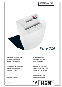 Mode d’emploi HSM Pure 120 Destructeur