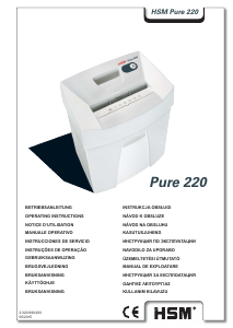 Handleiding HSM Pure 220 Papiervernietiger