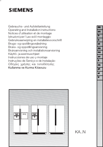 Bedienungsanleitung Siemens KA58NA45 Kühl-gefrierkombination