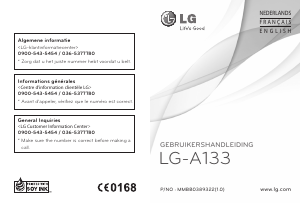 Mode d’emploi LG A133GO Téléphone portable