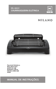 Manual NKS MK-6622 Milano Grelhador de mesa