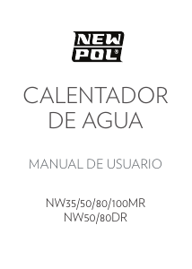Manual de uso New Pol NW35MR Calentador de agua
