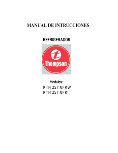 Manual de uso Thompson RTH 257 NFRI Frigorífico combinado