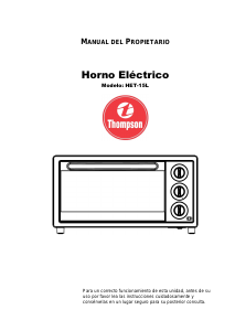 Manual de uso Thompson HET 15 L Horno