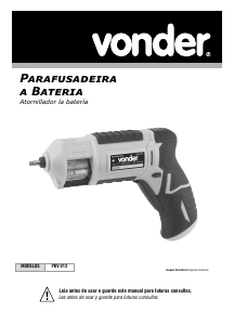 Manual Vonder PBV 012 Aparafusadora