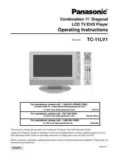 Manual Panasonic TC-11LV1 LCD Television