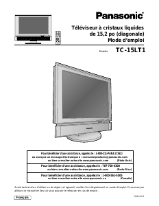 Mode d’emploi Panasonic TC-15LT1 Téléviseur LCD