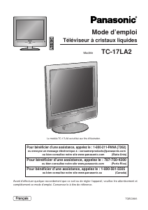 Mode d’emploi Panasonic TC-17LA2D Téléviseur LCD