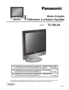 Mode d’emploi Panasonic TC-20LE5 Téléviseur LCD