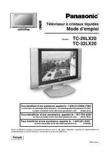Mode d’emploi Panasonic TC-32LX20 Téléviseur LCD