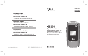 Mode d’emploi LG GB250 Téléphone portable