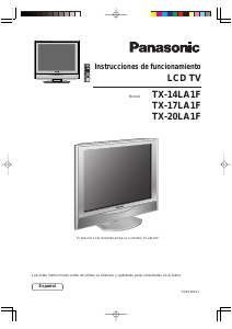 Manual de uso Panasonic TX-17LA1F Televisor de LCD