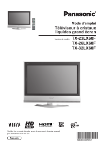 Mode d’emploi Panasonic TX-23LX60F Téléviseur LCD