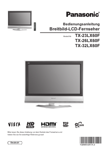 Bedienungsanleitung Panasonic TX-23LX60F LCD fernseher