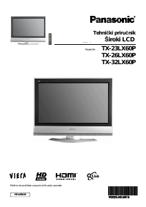Priručnik Panasonic TX-23LX60P LCD televizor