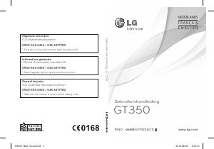 Mode d’emploi LG GT350 Téléphone portable