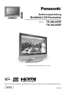 Bedienungsanleitung Panasonic TX-26LX52F LCD fernseher