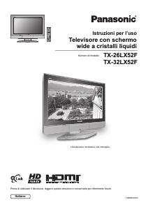 Manuale Panasonic TX-26LX52F LCD televisore
