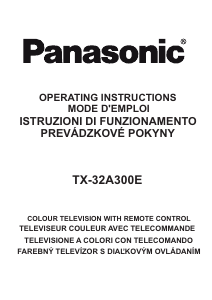 Manuale Panasonic TX-32A300B LCD televisore