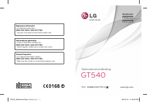 Mode d’emploi LG GT540 Téléphone portable