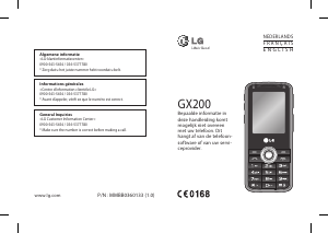 Handleiding LG GX200 Mobiele telefoon