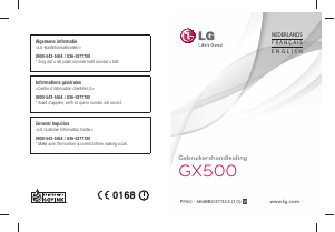 Mode d’emploi LG GX500 Téléphone portable