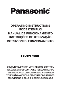 Manual Panasonic TX-32E200E LCD Television
