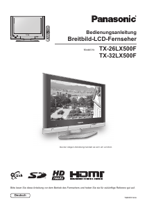 Bedienungsanleitung Panasonic TX-32LX500F LCD fernseher