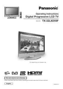 Manual Panasonic TX-32LXD55F LCD Television