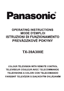 Manual Panasonic TX-39A300E LCD Television