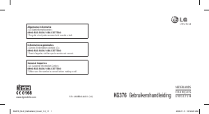 Handleiding LG KG376 Mobiele telefoon