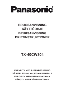 Käyttöohje Panasonic TX-40CW304 Nestekidetelevisio