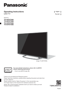 Manual Panasonic TX-40FXT686 Televisor LCD