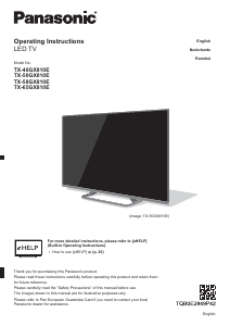 Manual Panasonic TX-40GX810E Televizor LCD