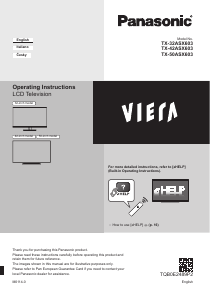 Manuál Panasonic TX-42ASX603 LCD televize