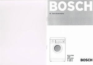 Handleiding Bosch EXCLUSIV F 1300 A Wasmachine